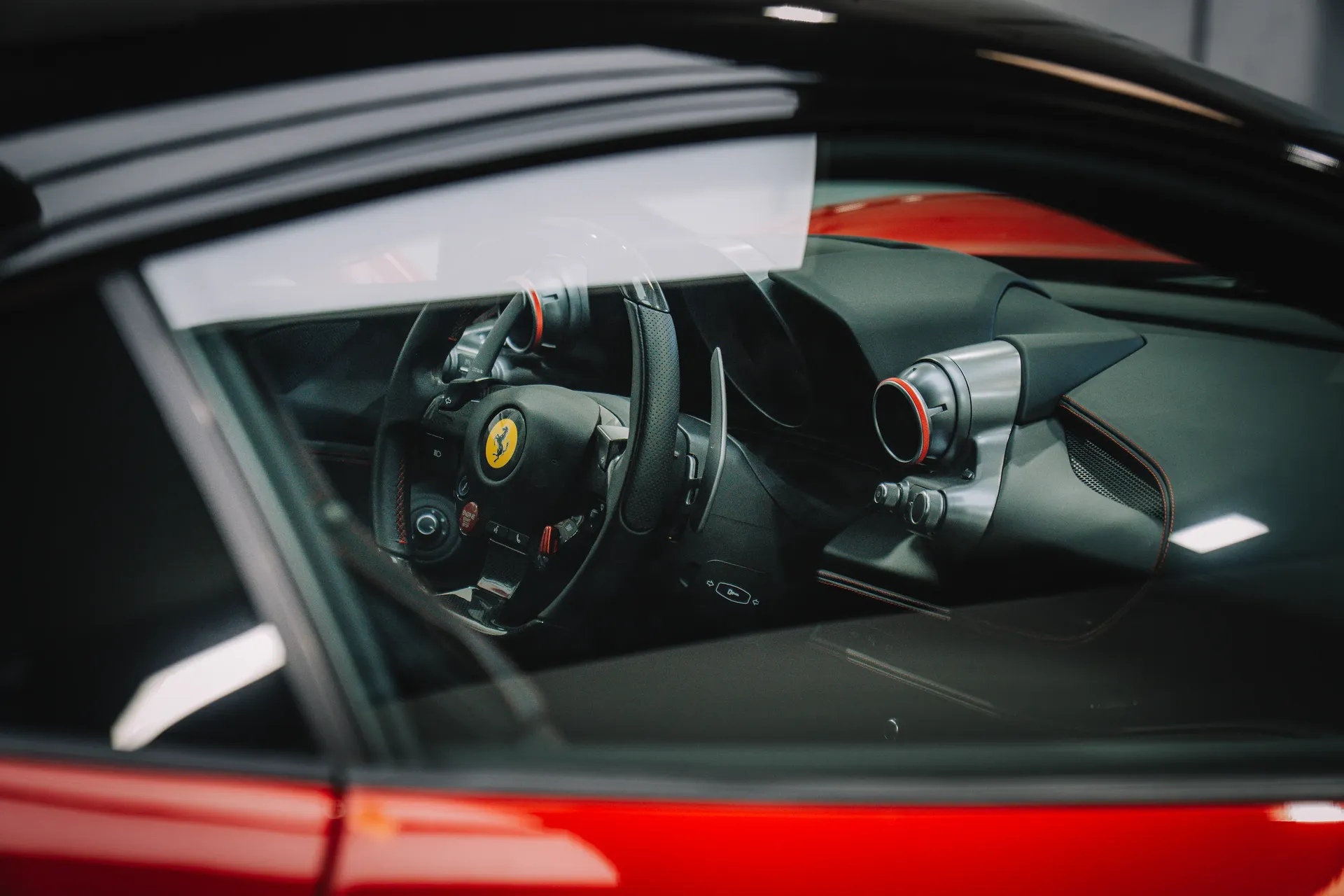 Detail of the ferrari