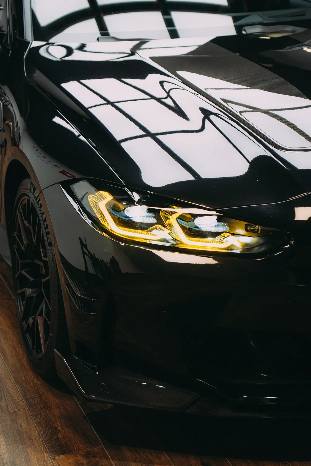 Detail of the BMW M3 CS front grille