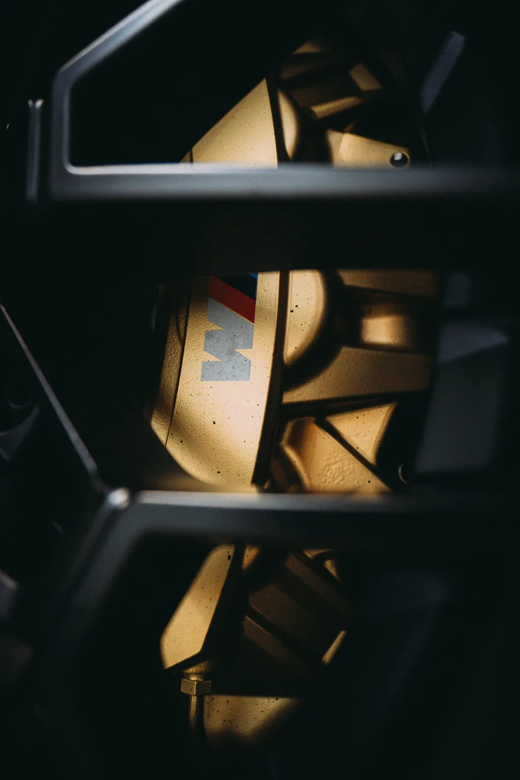 BMW M3 CS wheel and carbon ceramic brake detail
